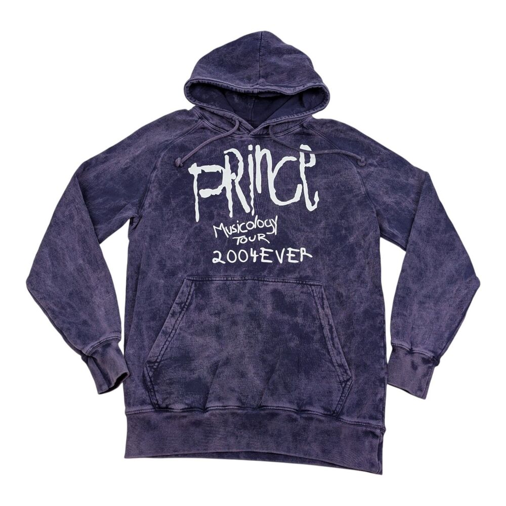 Vintage‎ Prince Hoodie Adult S Purple 2004 Ever Musicology Tour Concert Music